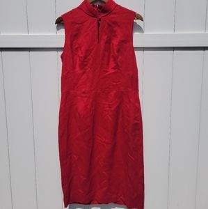 Cheongsam style linen dress